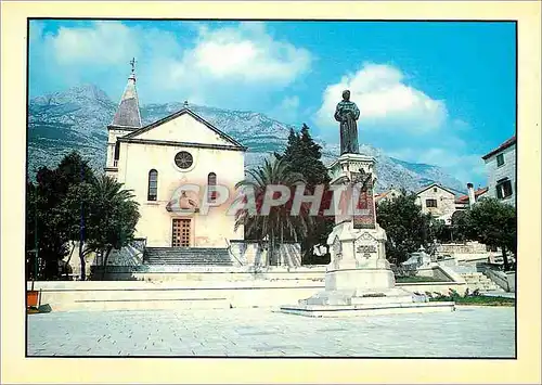 Moderne Karte Souvenir Makarska Croatie