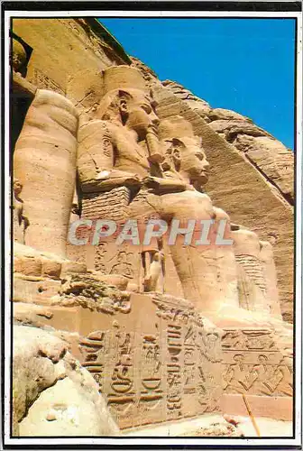 Cartes postales moderne Egypt Abu Simbel Four Status of Ramses II