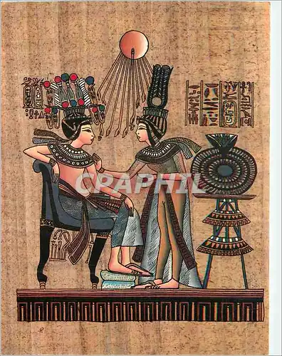 Cartes postales moderne Egypt Cairo Tutankhamun with his Wite