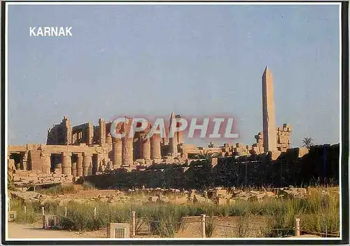 Moderne Karte Karnak Vue du Temple de Amon Ra