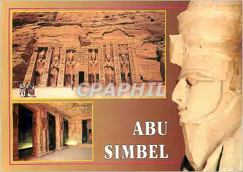 Moderne Karte Egypt Abu Simbel Temple of Hathor Dedicated to Nefertari