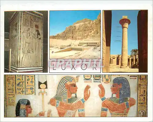 Moderne Karte Luxor Karnak Temple Temple of Hatshepsut (Deir El Bahari) Tomb of Amoun Her Khobshef (Valley of