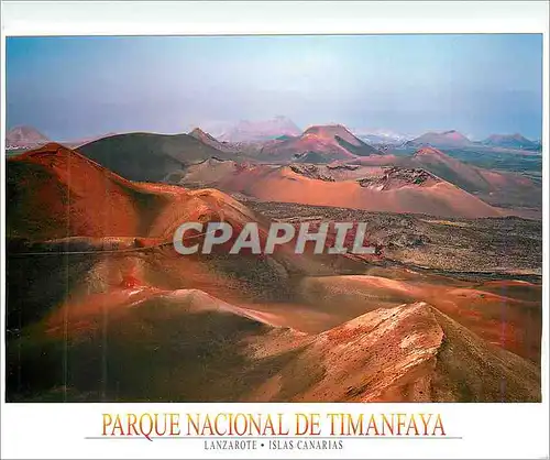 Moderne Karte Parque Nacional de Timanfaya Lanzarote Islas Canarias