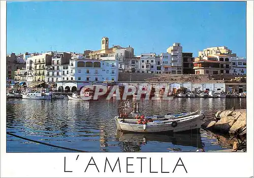 Moderne Karte Costa Daurada Tarragona L'Ametlla Bateaux