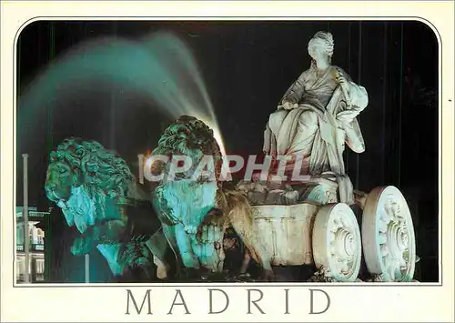 Moderne Karte Madrid Fuente de la Cibeles Lion