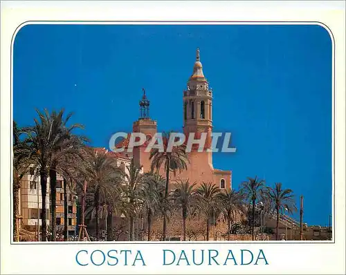 Cartes postales moderne Costa Daurada Sitges Paseo de la Ribera e Iglesia Parroquial