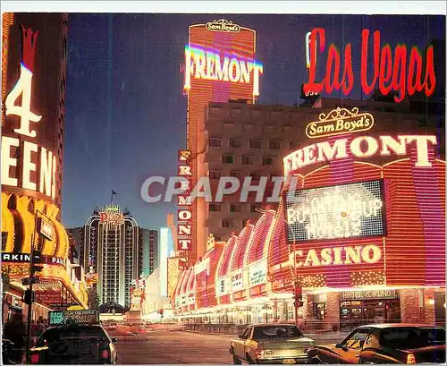 Moderne Karte Las Vegas Fremont Street at Night Fremont Sam Boyd's