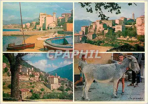 Moderne Karte La Corse Pittoresque La Plage et le Port de Propriano Vue Generale de Sartene et d'Olmeto Ane en