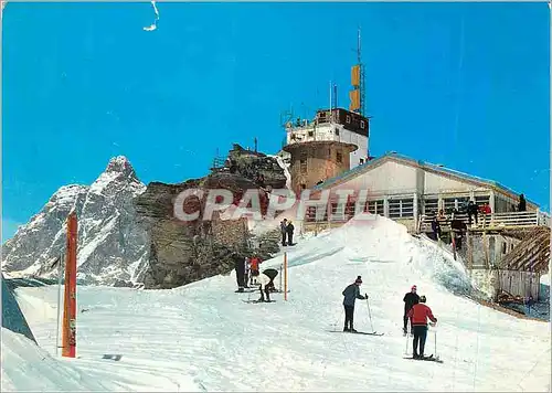 Cartes postales moderne Vallee d'Aoste Cervinia Breuil Plateau Rosa m 3485 et M Cervin m 4484