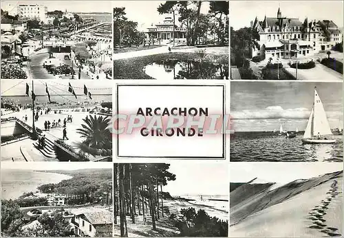 Cartes postales moderne Arcachon Gironde Promenade et Plage Casino Mauresque Casino de la Plage
