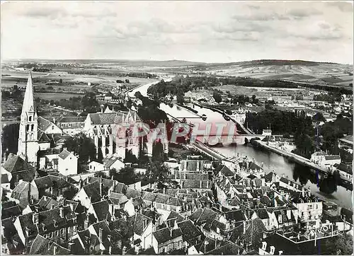 Moderne Karte Auxerre (Yonne) Vue Generale Cote Est