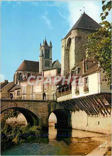 Moderne Karte Moret sur Loing (S et M) Couleurs et Lumiere de France Entree par la Porte Bourgogne