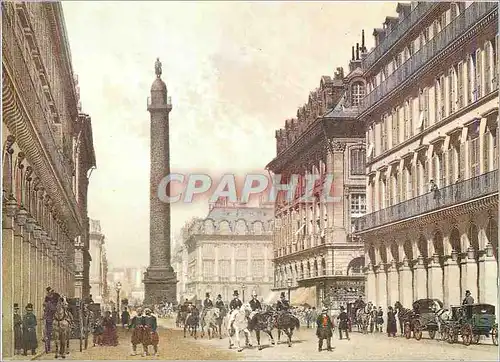 Cartes postales moderne Paris du Temps Jadis la Place Vendome et la Rue de Castiglione