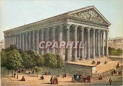 Cartes postales moderne Autrefois Paris l'Eglise de la Madeleine (Gravure du XIXe siecle)