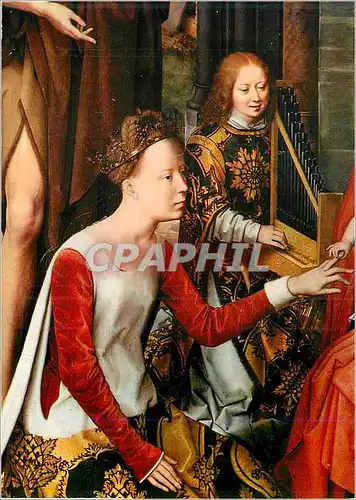 Cartes postales moderne Brugge St Janshospitaal Hans Memling (1433 1494) le Mariage Mystique de Ste Catherine (Detail)