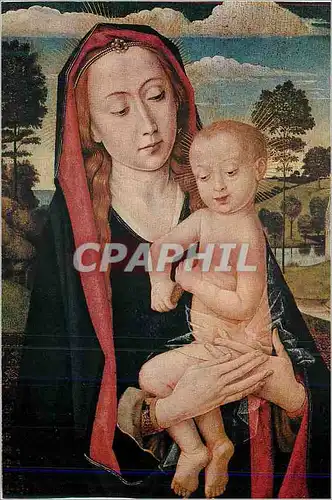 Moderne Karte Bruxelles Musees Royaux des Beaux Arts  Hugo van der Goes (1440 1482) Vierge et Enfant Jesus