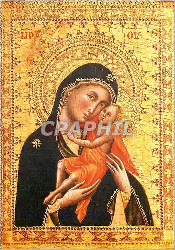 Cartes postales moderne Paris Musee du Louvre Simone Dei Crossifissi Triptique (partie Centrale) Vierge a l'Enfant Bolog