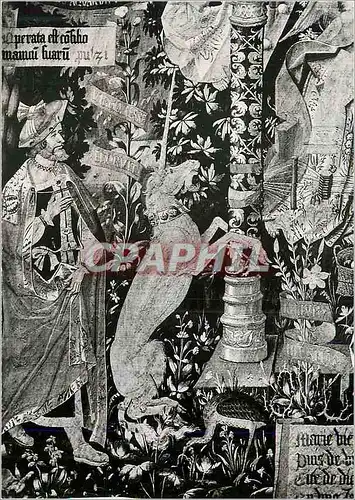 Cartes postales moderne Histoire de la Vierge (suite de 17 Tapisseries) Ateliers Remois debut XVIe S Les Perfections de