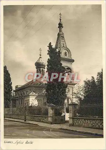 Moderne Karte Cannes Eglise Russe Russie Russia