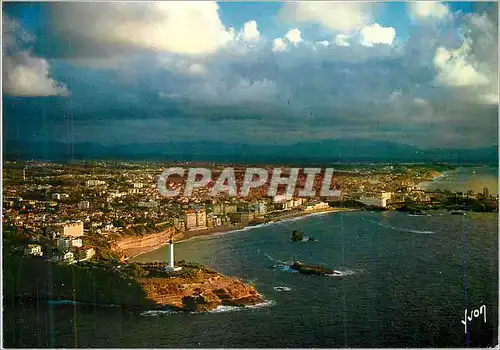 Cartes postales moderne Biarritz (Pyrenees Atlantiques) La Cote Basque Couleurs et Lumiere de France Coucher de Soleil s