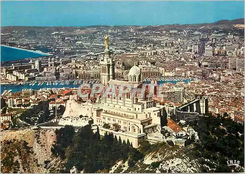 Cartes postales moderne Marseille (B du R) Reflets de Provence Vue aerienne de Notre Dame de la Garde