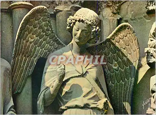 Cartes postales moderne Reims (Marne) La Champagne Couleurs et Lumiere de France La Cathedrale L'Ange au Soupire