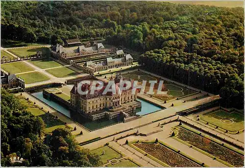 Moderne Karte Chateau de Vaux le Vicomte Facade Sud du Chateau Les Broderies de Buits des Jardins Construit pa