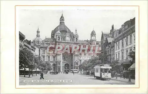 Cartes postales Anvers Gare Centrale de l'Avenue de Keyzer Anvers Fontaine Brabo Tramway