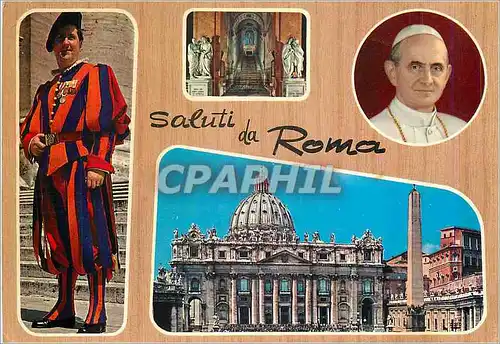 Cartes postales moderne Saluti da Roma Pape
