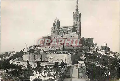 Moderne Karte Marseille Basilique Notre Dame de la Garde