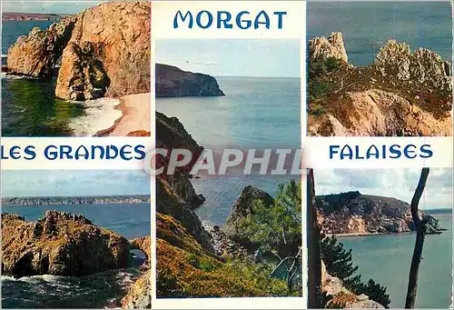 Cartes postales moderne Morgat (Finistere) les Grandes Falaises la Bretagne en Couleurs Chateau de Dinan les Falaises du
