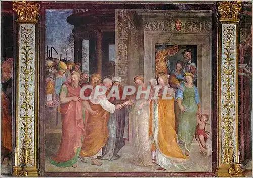 Cartes postales moderne Siena Oratorio di S Bernardino la Deponsation de la Vierge Marie (Domenico Beccafumi)