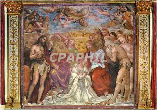 Cartes postales moderne Siena Oratorio di S Bernardino Couronnement de la Vierge Maria (Sodoma)