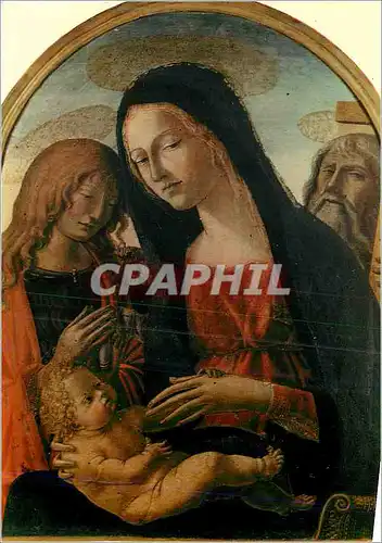 Cartes postales moderne Siena Pinacoteca Neroccio dt Bartolomeo Landt (1447 1500) Notre Dame avec l'Enfant S Jean Baptis