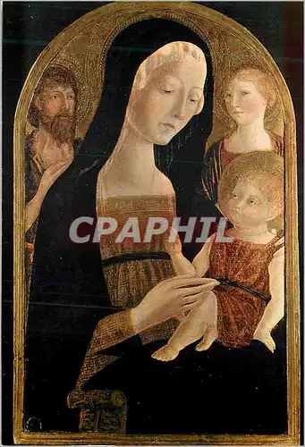 Cartes postales moderne Siena Pinacoteca Notre Dame avec l'Enfant S Marie Madeleine et S Jean Baptiste