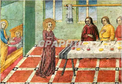 Cartes postales moderne Siena Pinacoteca Nazionale Sano di Pietro (n 1406 m 1481) S Pietro Guarisce la Figlia Petronilla
