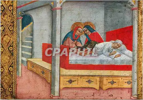 Cartes postales moderne Siena Pinacoteca Nazionale Sano di Pietro (Siena 1406 Siena 1481) Santi Cosma e Damiano Sostitui