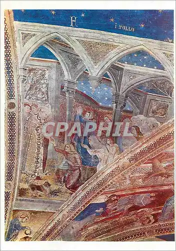 Cartes postales moderne Ecole d'Avignon Matteo Giovannetti St Martial Ressuscite le Fils de Nerva (Fresque) 1344 1345