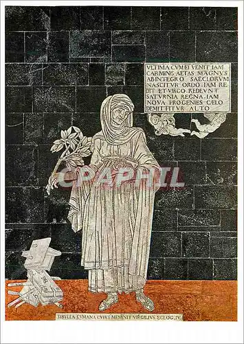 Cartes postales moderne Giovanni Di Stefano la Sibylle de Cumes (Detail du Pavement)