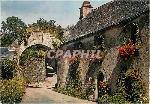 Cartes postales moderne Rochefort en Terre (Morbihan) la Bretagne en Couleurs Maisons Fleuries a l'une des Entrees de la