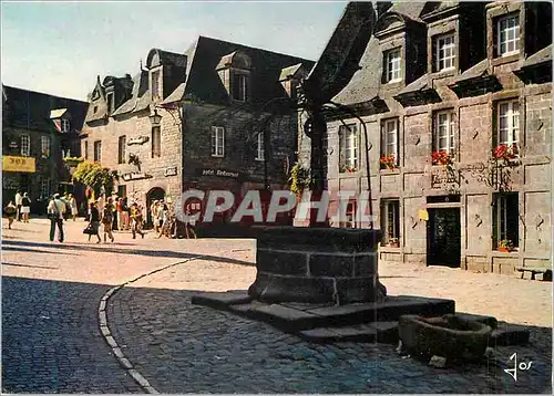 Cartes postales moderne Locronan la Place et le Puits la Bretagne en Couleurs