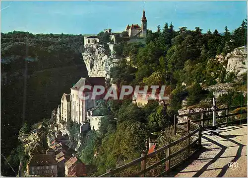 Cartes postales Rocamadour (Lot) Site de France vue Panoramique prise de la Route du Chateau