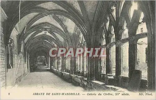 Cartes postales Abbaye de Saint Wandrille Galerie du Cloitre XVe siecle
