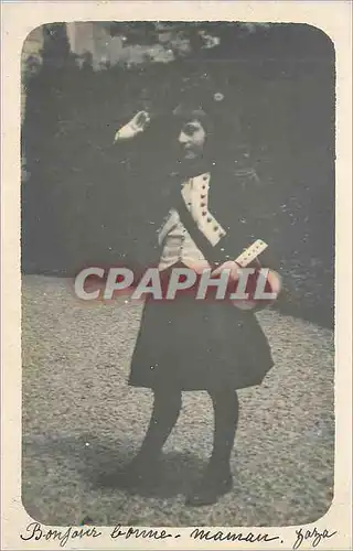 CARTE PHOTO Poitiers Enfant Militaria