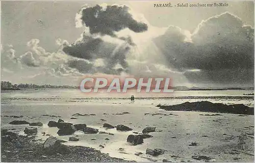 Cartes postales Parame Soleil Couchant sur St Malo