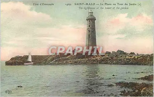 Cartes postales Saint Malo le Phare ou Tour du Jardin Cote d'Emeraude