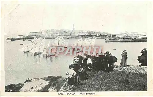 Ansichtskarte AK Saint Malo vue Generale Bateaux