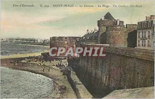 Cartes postales Saint Malo le Chateau la Plage Cote d'Emeraude