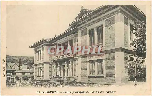 Cartes postales La Bourboule Entree Principale du Casino des Thermes (carte 1900)