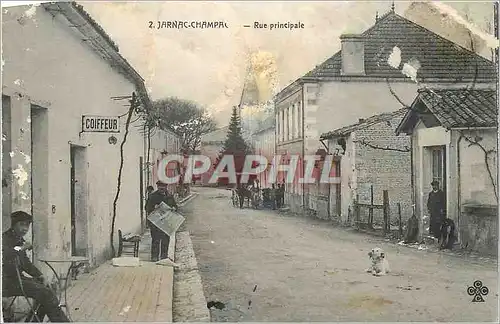 Cartes postales Jarnac Champagne Rue Principale Coiffeur